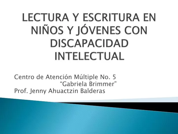 lectura y escritura en ni os y j venes con discapacidad intelectual