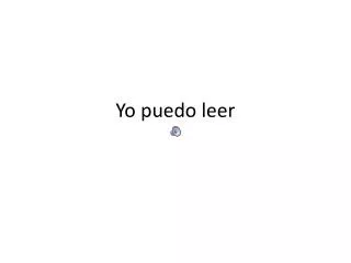 yo puedo leer