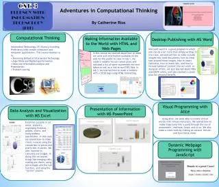Adventures in Computational Thinking By Catherine Rios