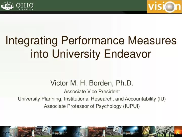integrating performance measures into university endeavor