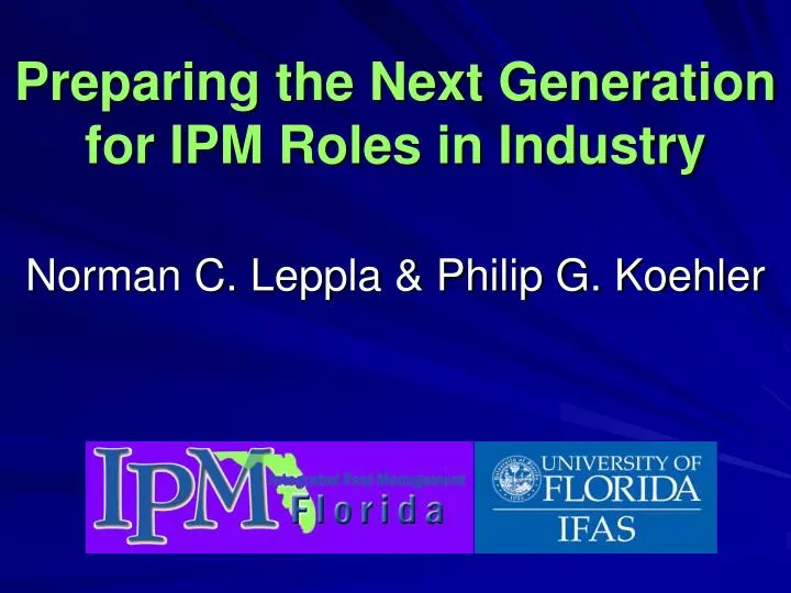 preparing the next generation for ipm roles in industry