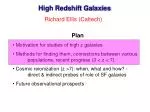 High Redshift Galaxies - slide 1