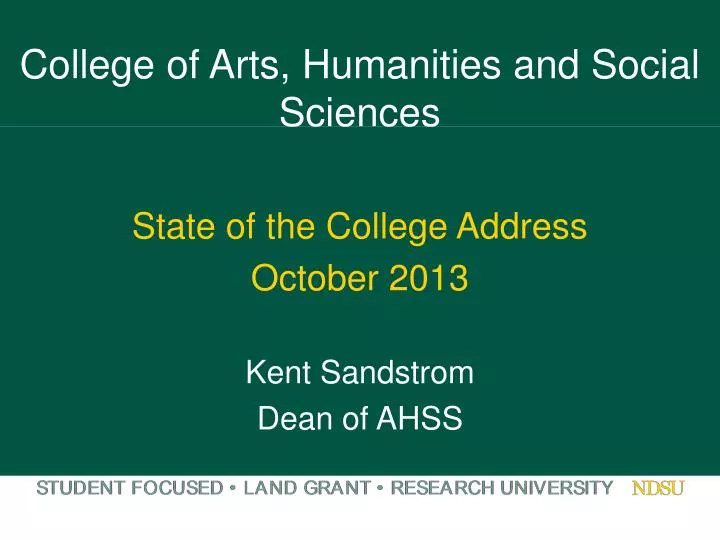 college of arts humanities and social sciences