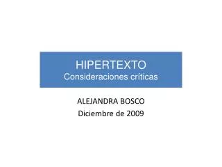 hipertexto consideraciones cr ticas