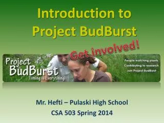 Introduction to Project BudBurst