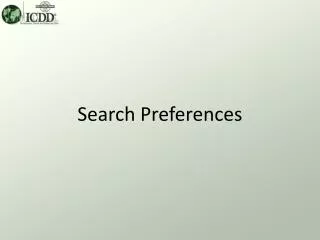 Search Preferences