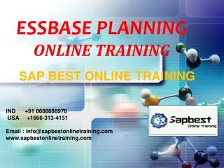 ESSBASE PLANNING ONLINE TRAINING | ESSBASE PLANNING Project