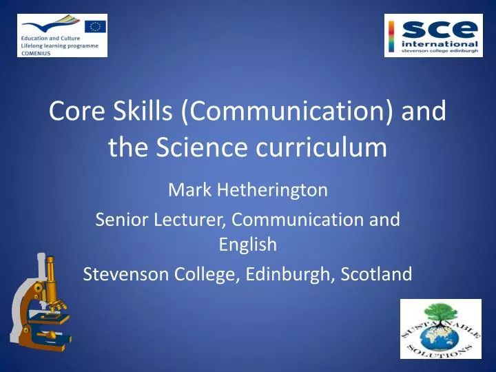 core skills communication and the science curriculum