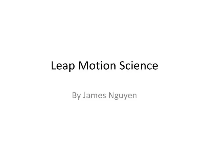 leap motion science