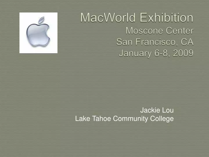 macworld exhibition moscone center san francisco ca january 6 8 2009