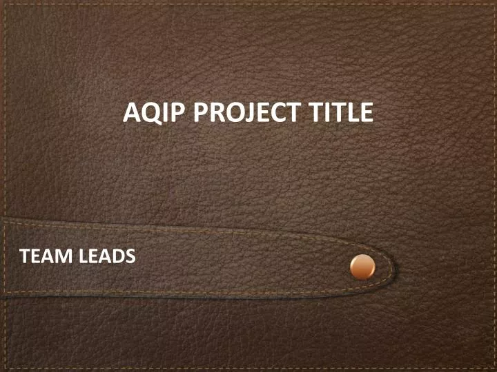 aqip project title