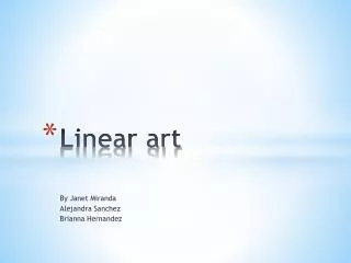 Linear art