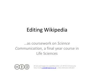 Editing Wikipedia