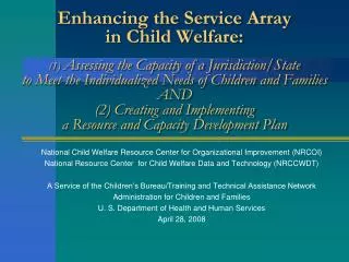 National Child Welfare Resource Center for Organizational Improvement (NRCOI)