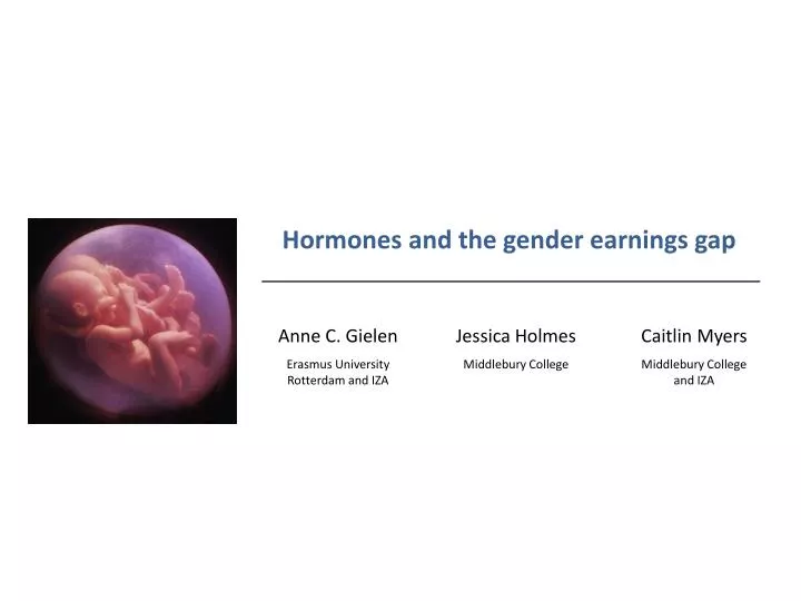 hormones and the gender earnings gap