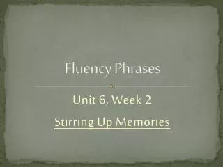 fluency phrases