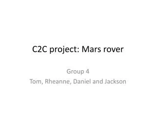 C2C project: Mars rover