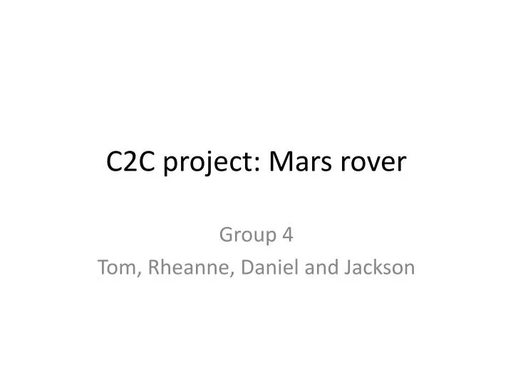 c2c project mars rover