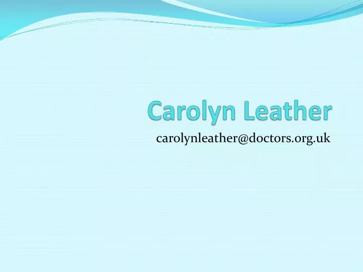 carolyn leather