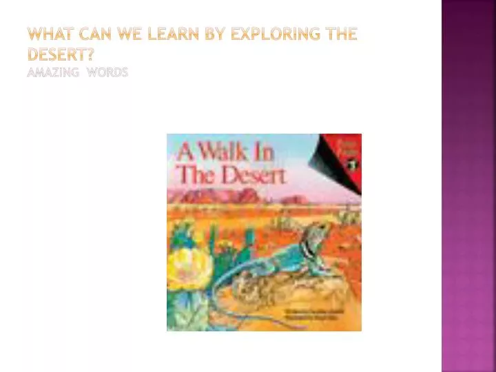 what can we learn by exploring the desert amazing words