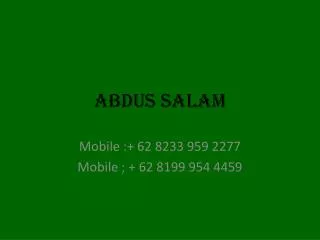 abdus salam