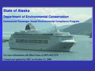 State of Alaska Department of Environmental Conservation