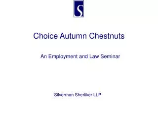 Choice Autumn Chestnuts