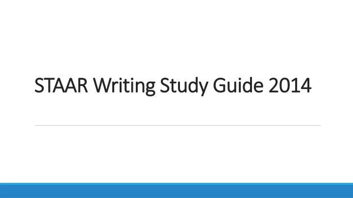 staar writing study guide 2014