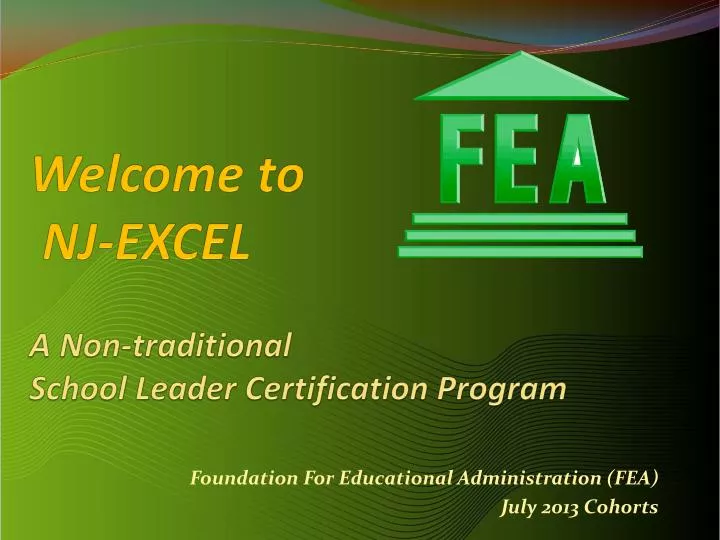 welcome to nj excel a non traditional school leader certification program