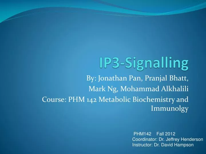 ip3 signalling