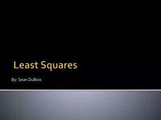 Least Squares