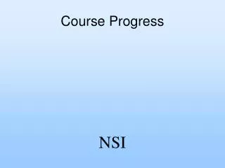 Course Progress