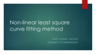 Non-linear least square curve fitting method