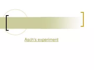 Asch's experiment