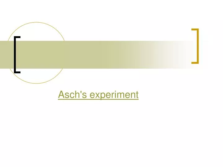 asch s experiment