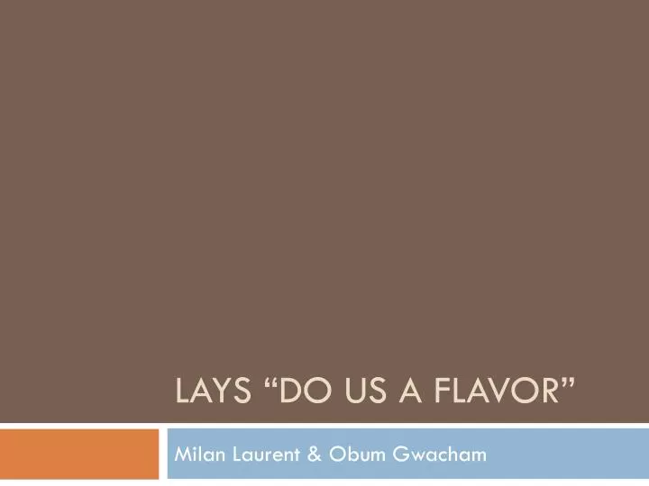 lays do us a flavor