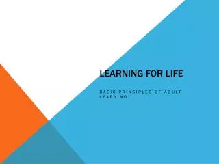 learning for life