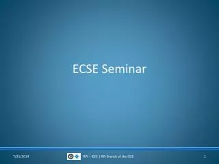 ECSE Seminar
