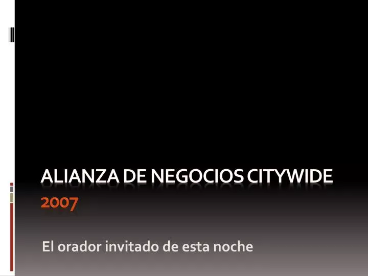 alianza de negocios citywide 2007