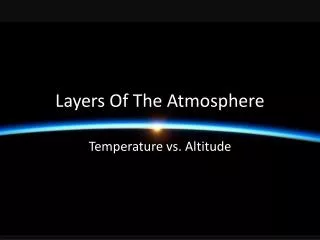 layers of the atmosphere