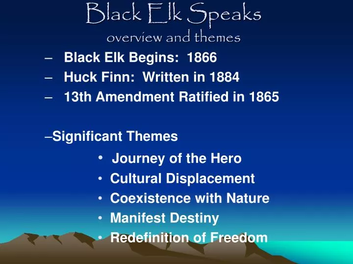 black elk speaks overview and themes