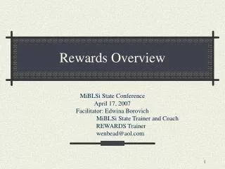 Rewards Overview
