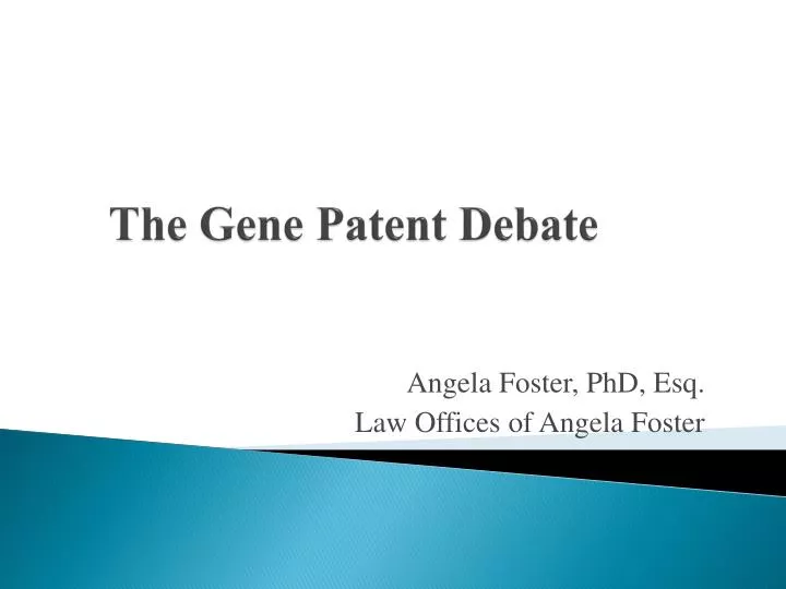 the gene patent debate