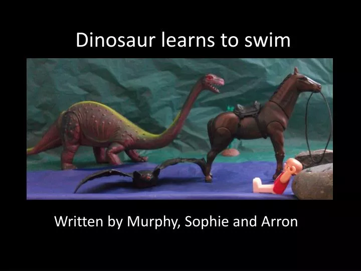 dinosaur learns to swim