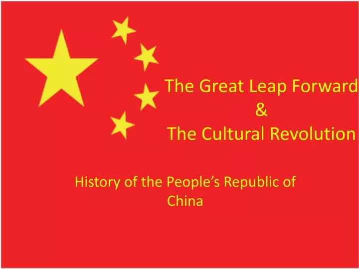 the great leap forward the cultural revolution