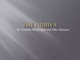 The Ojibwa