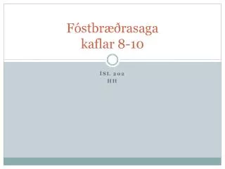 f stbr rasaga kaflar 8 10