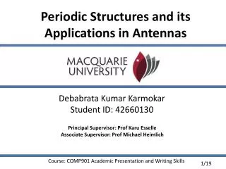 Periodic Structures and its Applications in Antennas