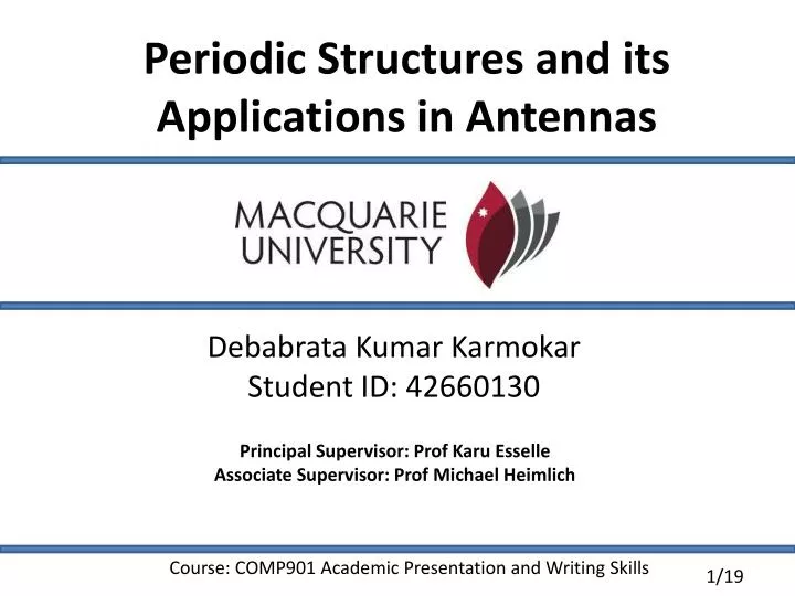 periodic structures and its applications in antennas