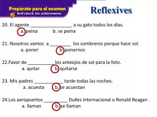Reflexives